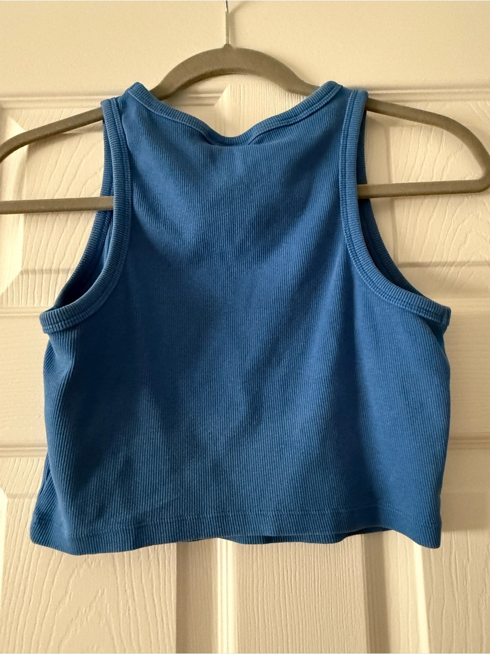 H&M Royal Blue Ribbed Cropped Tank - Picture 3 of 3